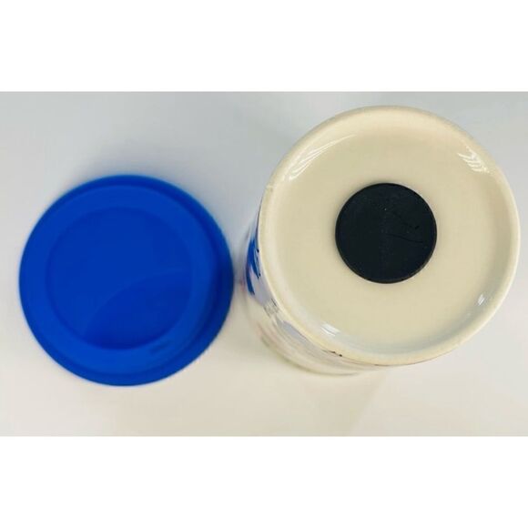 ANTHROPOLOGIE MOLLY HATCH “YOU LOOK GOOD “SALUTATION TRAVEL MUG 12 OZ - Picture 4 of 5